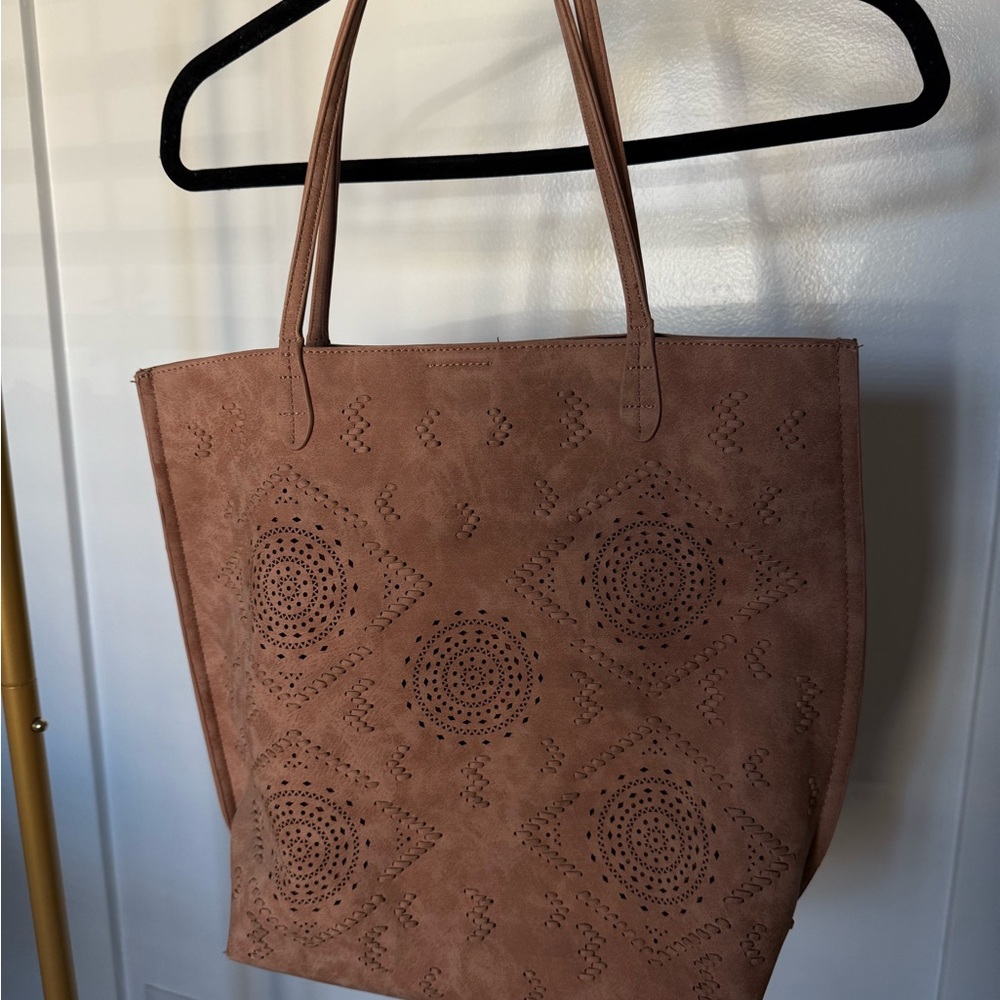 Anthropologie woven leather tote